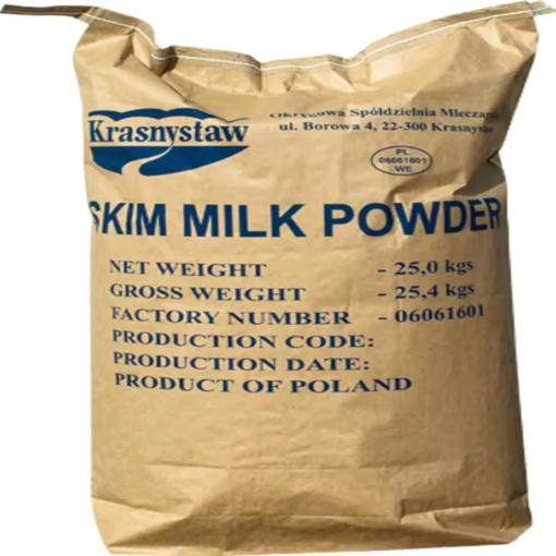 Skimmed milk powder, also known as nonfat dry milk or powdered skim milk, is a dairy product made by removing the fat content from fresh milk. It is produced by evaporating the moisture from pasteurized skim milk until it becomes a dry powder.